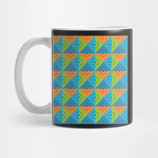 Funky Squares Blue Orange Green Mug